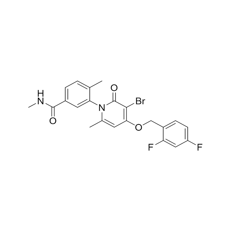 3-(3-Bromo-4-((2,4-difluorobenzyl)oxy)-6-methyl-2-oxopyridin-1(2H)-yl)-N,4-dimethylbenzamide